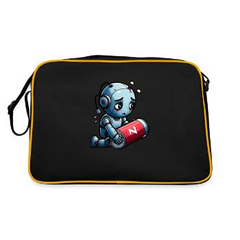 Energy-free robot - Retro Bag - black/gold - Back
