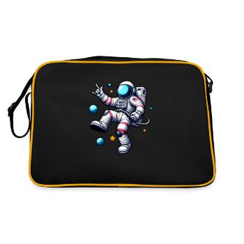 Astronaut Rock'N'Roll - Retro Bag - black/gold - Back