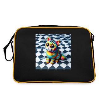 Optical IllusionCat - Retro Bag - black/gold - Back