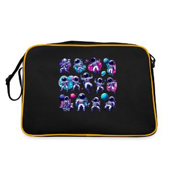 Astronaute Et Planète - Sac Retro - noir/or - Dos