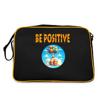 Be Positive - Retro Bag - black/gold - Back
