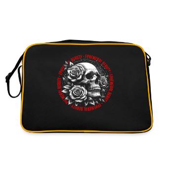 Beauté éphémère Crâne & Roses Vanitas Détaillé - Sac Retro - noir/or - Dos