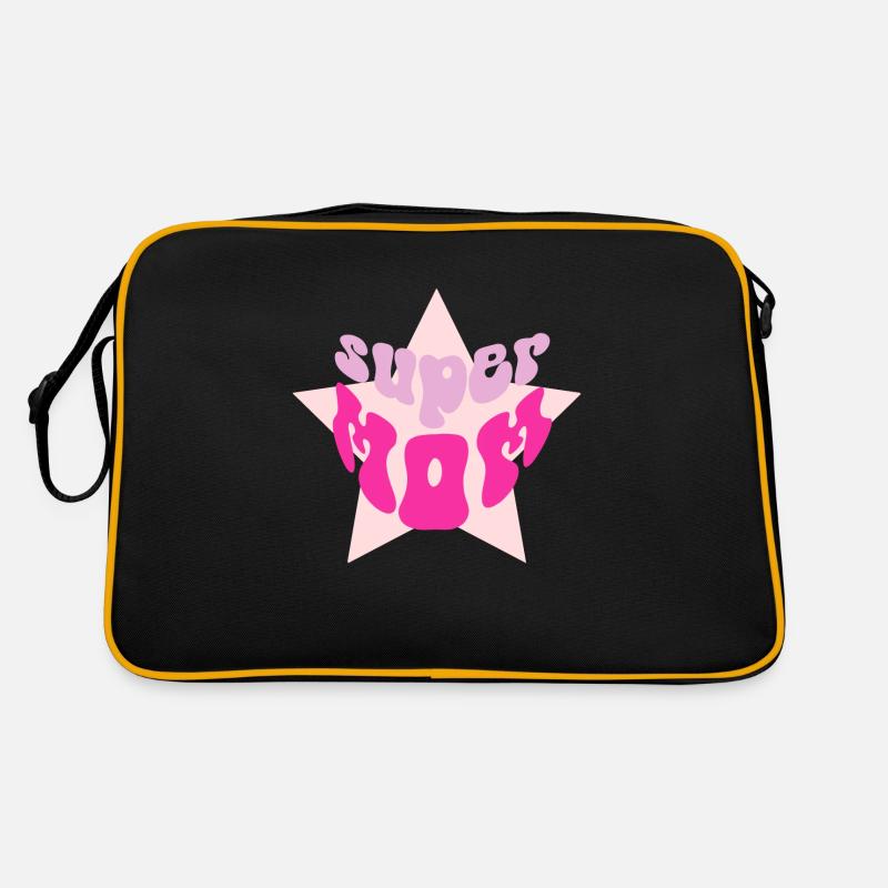 Super Mom Motiv mit Sternform Retro Tasche