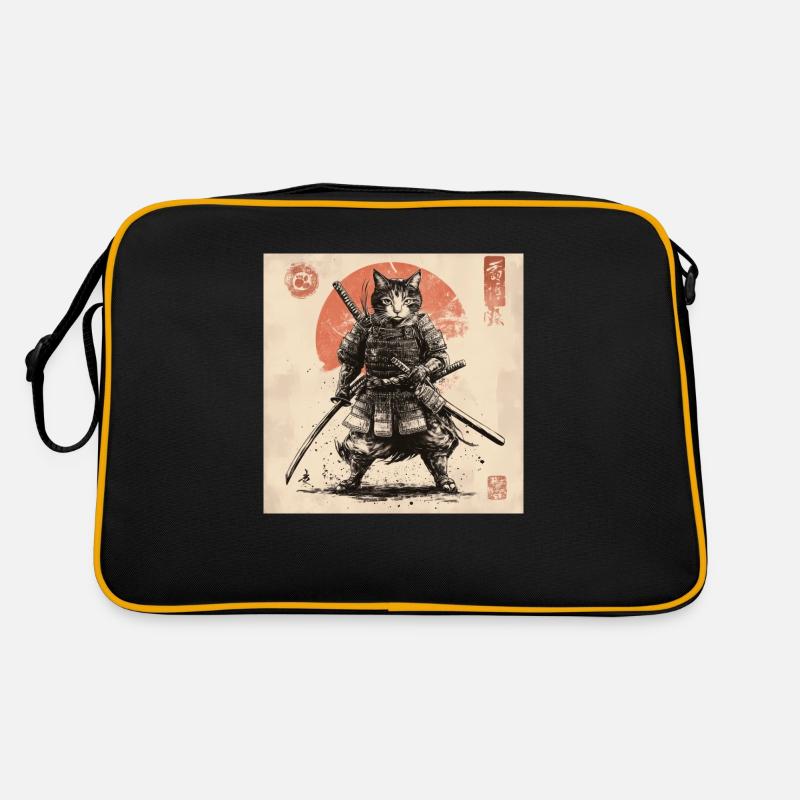 Chat Samouraï Japon Ukiyo-E Sac Retro
