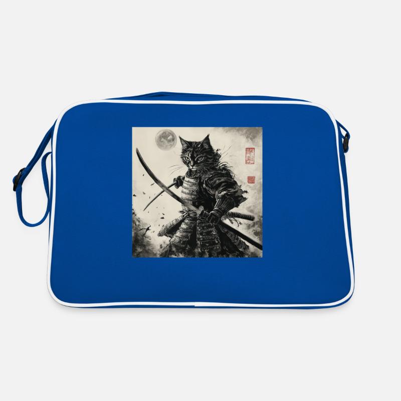 Cat Samurai Japan Ukiyo-E Retro Bag