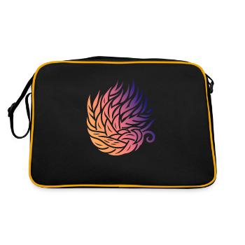 Abstract Leaf Swirl - Retro Bag - black/gold - Back
