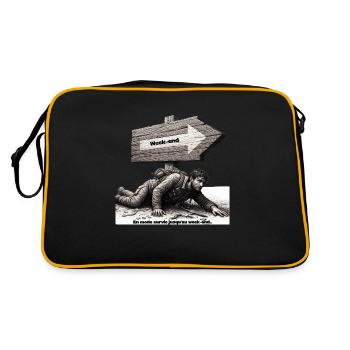 Vite le weekend ! - Sac Retro - noir/or - Dos