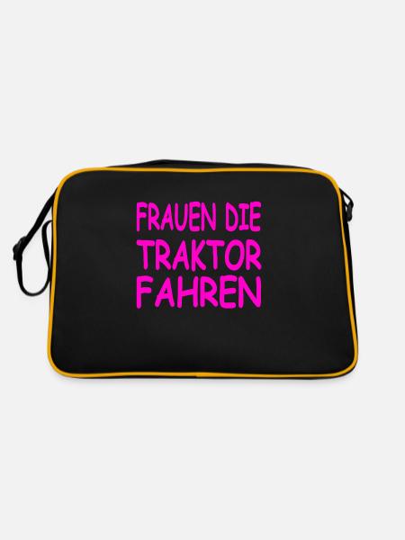 Traktor - Retro Tasche - Schwarz/Gold