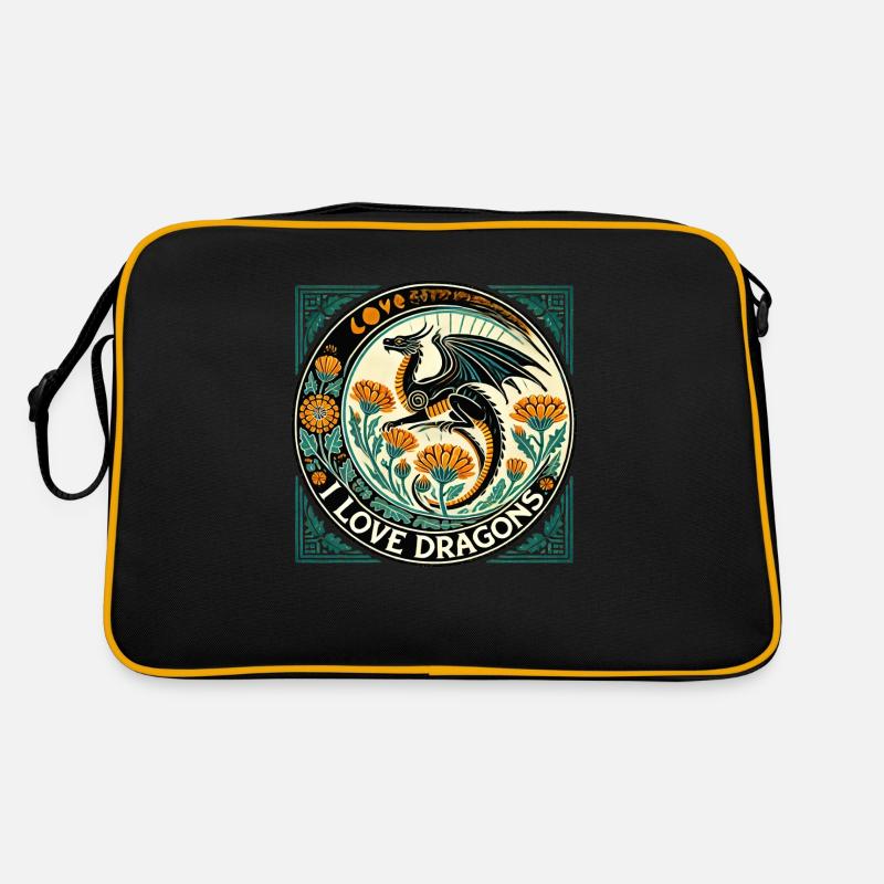 J’aime les dragons Sac Retro