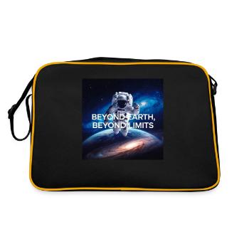 Beyond earth, beyond limits - Retro Tasche - Schwarz/Gold - Hinten