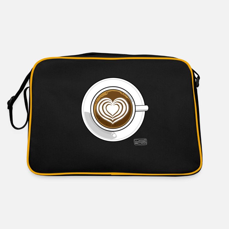 Kaffee3 - Retro Tasche - Schwarz/Gold