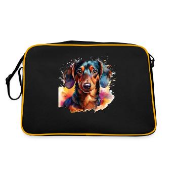 Teckel - Sac Retro - noir/or - Dos