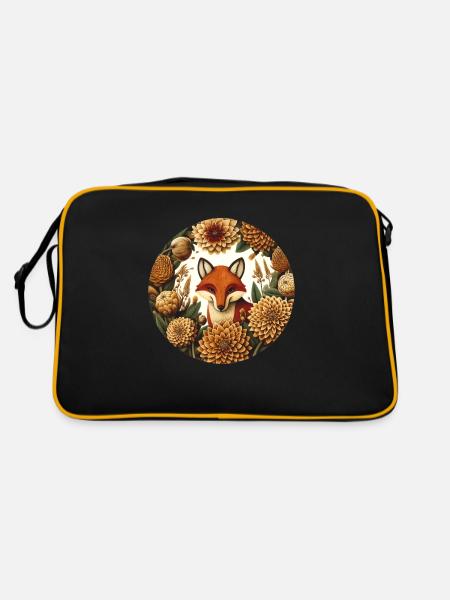Red Fox - Retro Bag - black/gold - Back