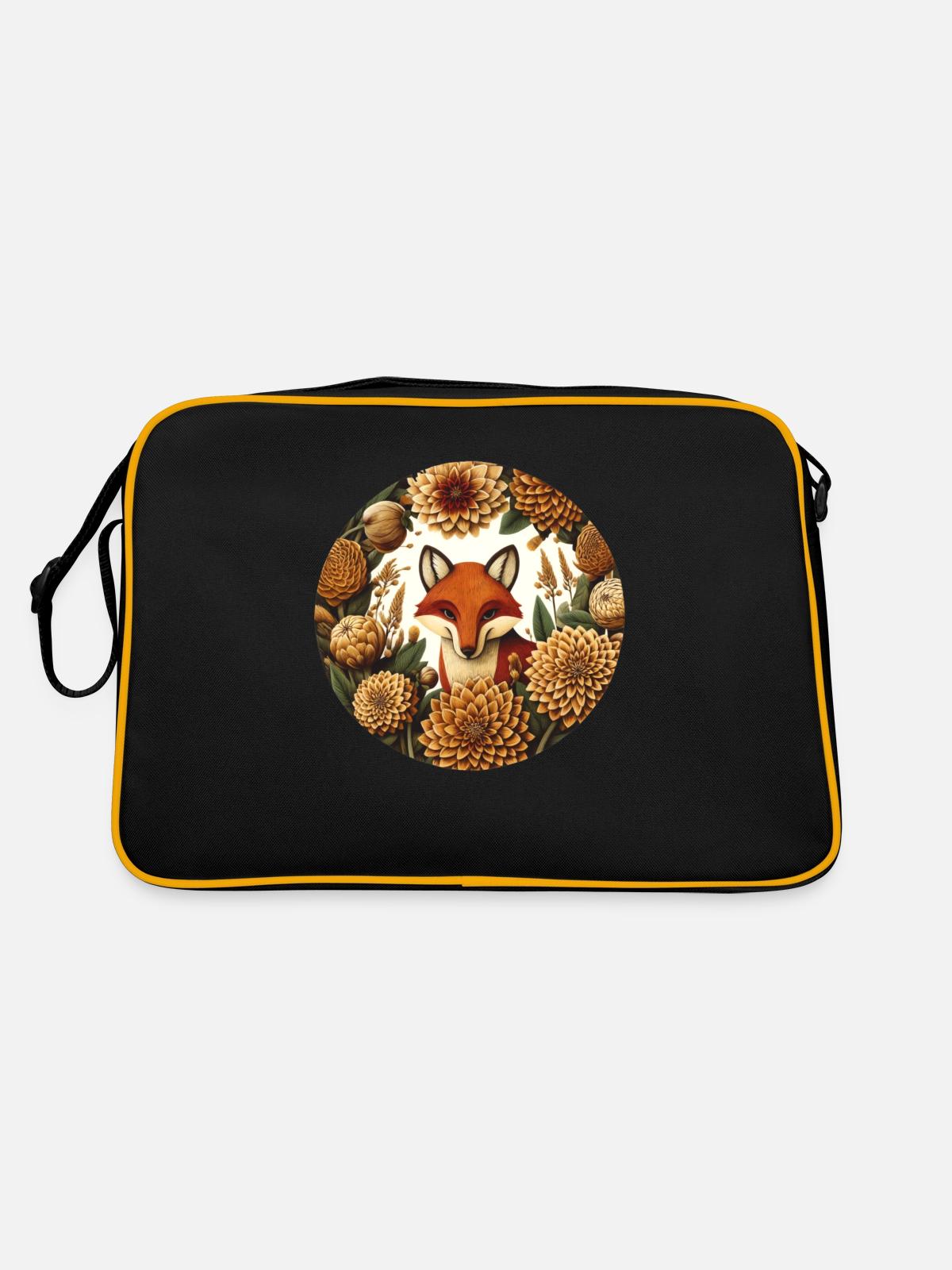 Red Fox - Retro Bag - black/gold - Back