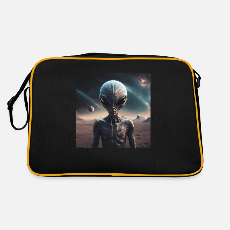 Alien - Retro Tasche - Schwarz/Gold