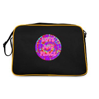 Amour et Paix - Sac Retro - noir/or - Dos