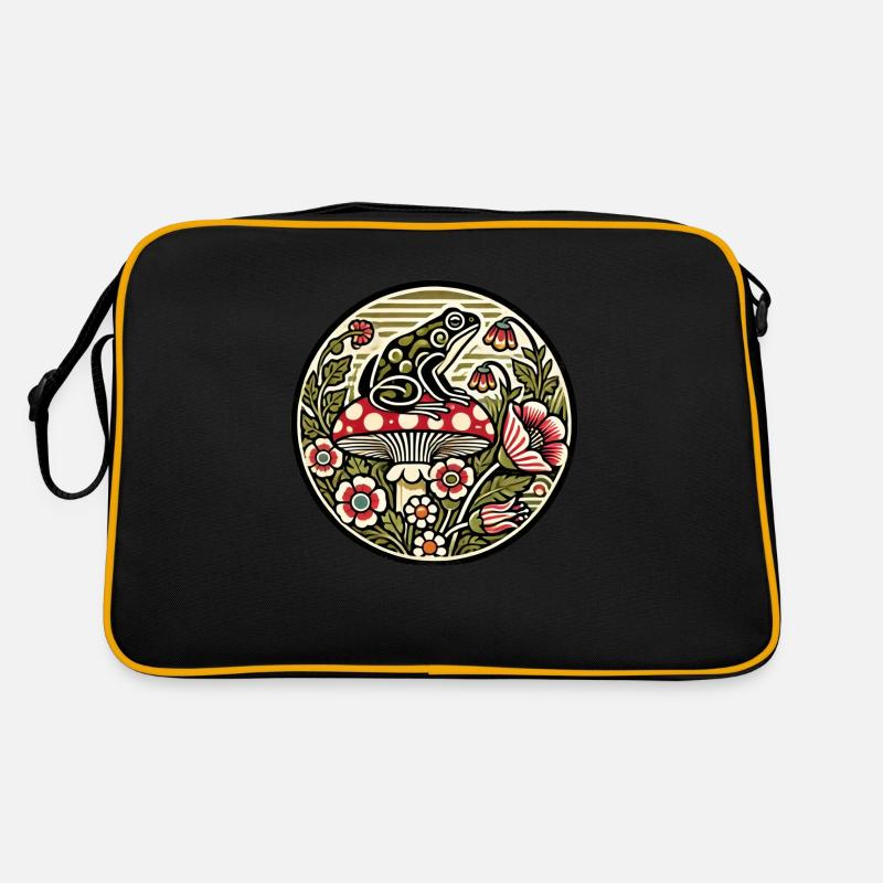 Frog and Mushroom Retro Bag