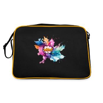 Bold Pop Art Explosion with "Wow" Text - Retro Bag - black/gold - Back