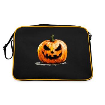 Pumpkin with grimace: The spooky Halloween decoration - Retro Bag - black/gold - Back