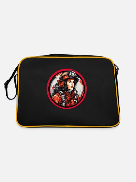 Firewoman - Retro Bag - black/gold - Back