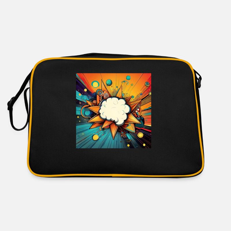 Vibrant Abstract Explosive Cloud Design Retro Bag