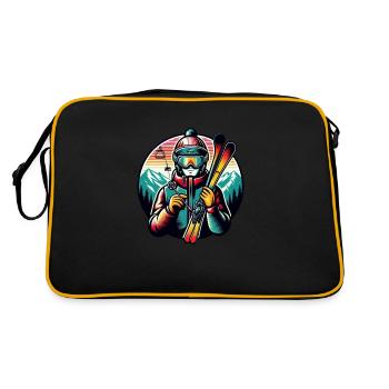 Ski Instructor Gifts - Retro Bag - black/gold - Back