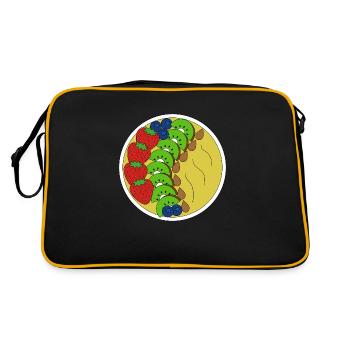 Smoothie Bowl - Retro Tasche - Schwarz/Gold - Hinten