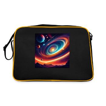 Vibrant Cosmic Exploration - Retro Bag - black/gold - Back