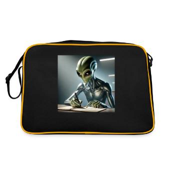 Writers are out of this world - Retro Bag - black/gold - Back