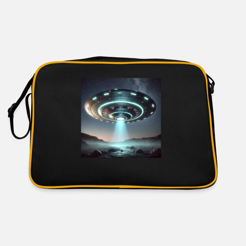 UFO - Retro Tasche - Schwarz/Gold