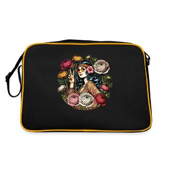 Hippie Chic - Retro Bag - black/gold - Back