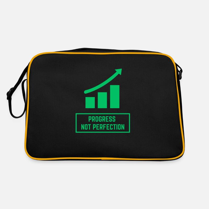 Fortschritt statt Perfektion Retro Tasche