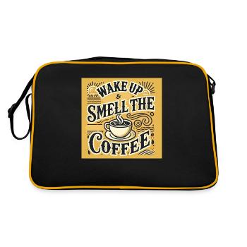 Wake up smaell the coffee - Retro Bag - black/gold - Back