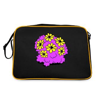 Pretty 6 Flowers Shrub Shrub Flowers Plant - Retro Bag - black/gold - Back
