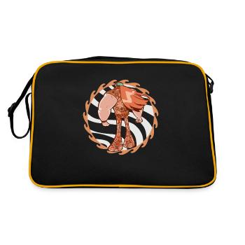 Hippie costaud - Sac Retro - noir/or - Dos