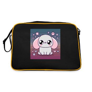 Design « Douces pattes étoilées » - Sac Retro - noir/or - Dos