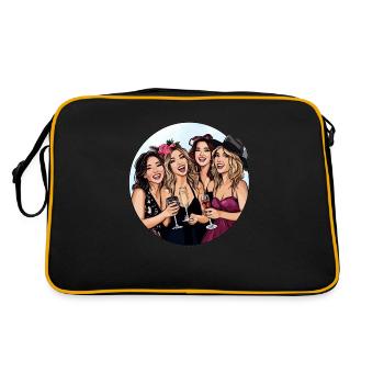 Les copines célèbrent la vie ensemble - Sac Retro - noir/or - Dos