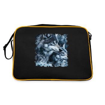 The fear of wolves is anchored in our genes - Retro Bag - black/gold - Back