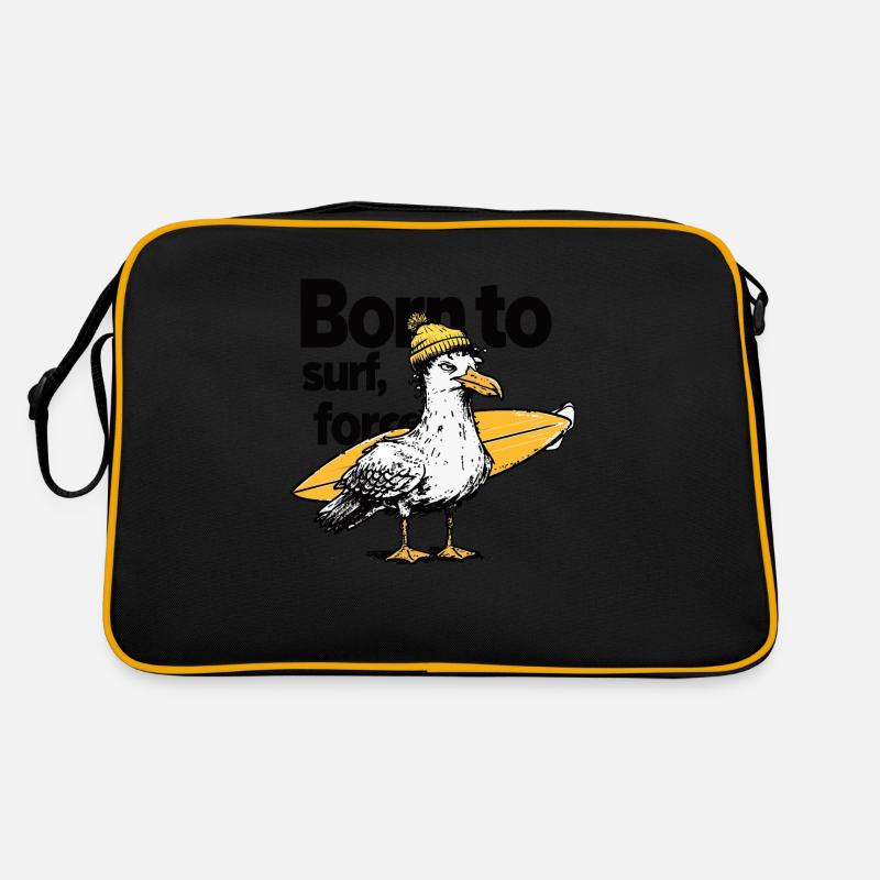 Surfen Möwe mit Einstellung Retro Tasche