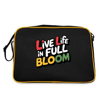Live life in full bloom - Retro Bag - black/gold - Back