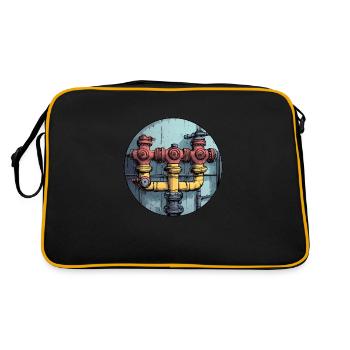 Industrial Pipe Construction - Retro Bag - black/gold - Back