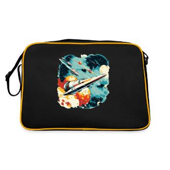 Vol futur : la flotte spatiale galactique en action - Sac Retro - noir/or - Dos