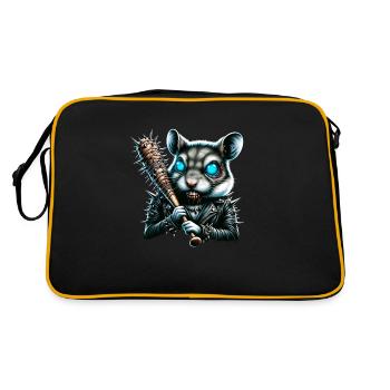 Fiese Ratte - Retro Tasche - Schwarz/Gold - Hinten