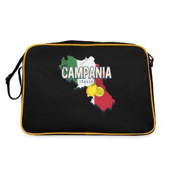 Campanie Italie Région Rétro Carte Murale Vintage - Sac Retro - noir/or - Dos