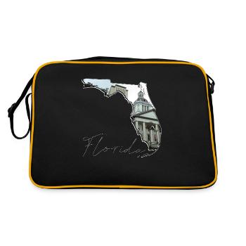 Capitole de l’État de Floride en Floride Carte FL - Sac Retro - noir/or - Dos