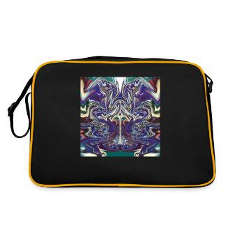 Abstract with a bull pattern - Retro Bag - black/gold - Back