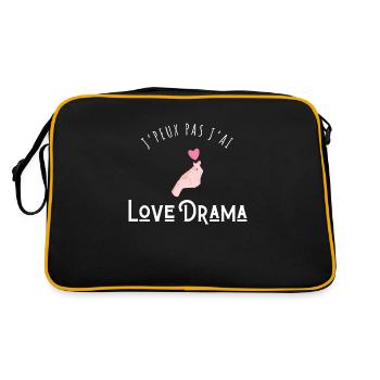 Ich kann nicht, ich liebte das Drama - Retro Tasche - Schwarz/Gold - Hinten