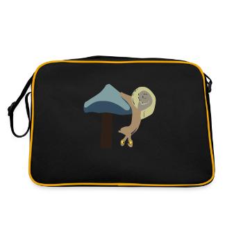 Snail upside down - Retro Bag - black/gold - Back