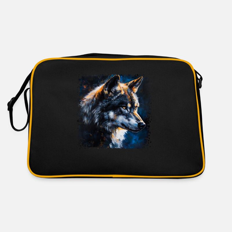 Der Wolf wird oft als Bösewicht dargestellt Retro Tasche