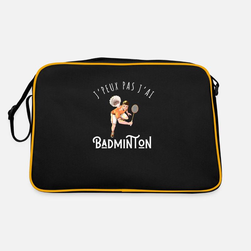 J’peux pas j’ai badminton - idée cadeau Sac Retro